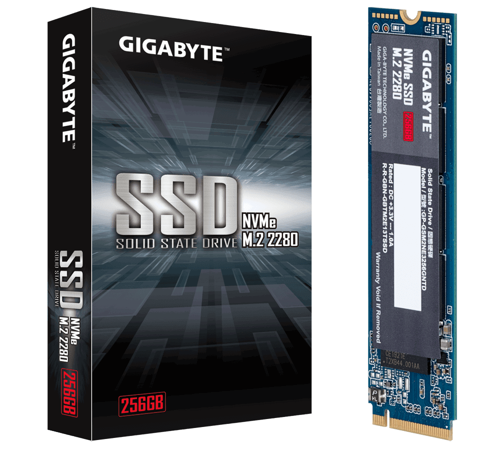 Ổ cứng SSD GIGABYTE M2 2280 256GB NVMe PCI-Express 3.0 x4 (GP-GSM2NE3256GNTD)
